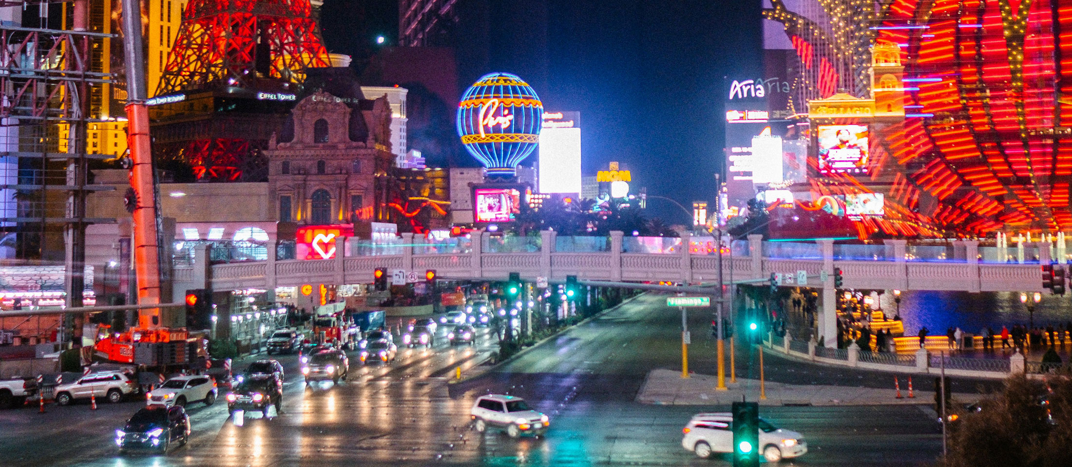 The Las vegas strip.